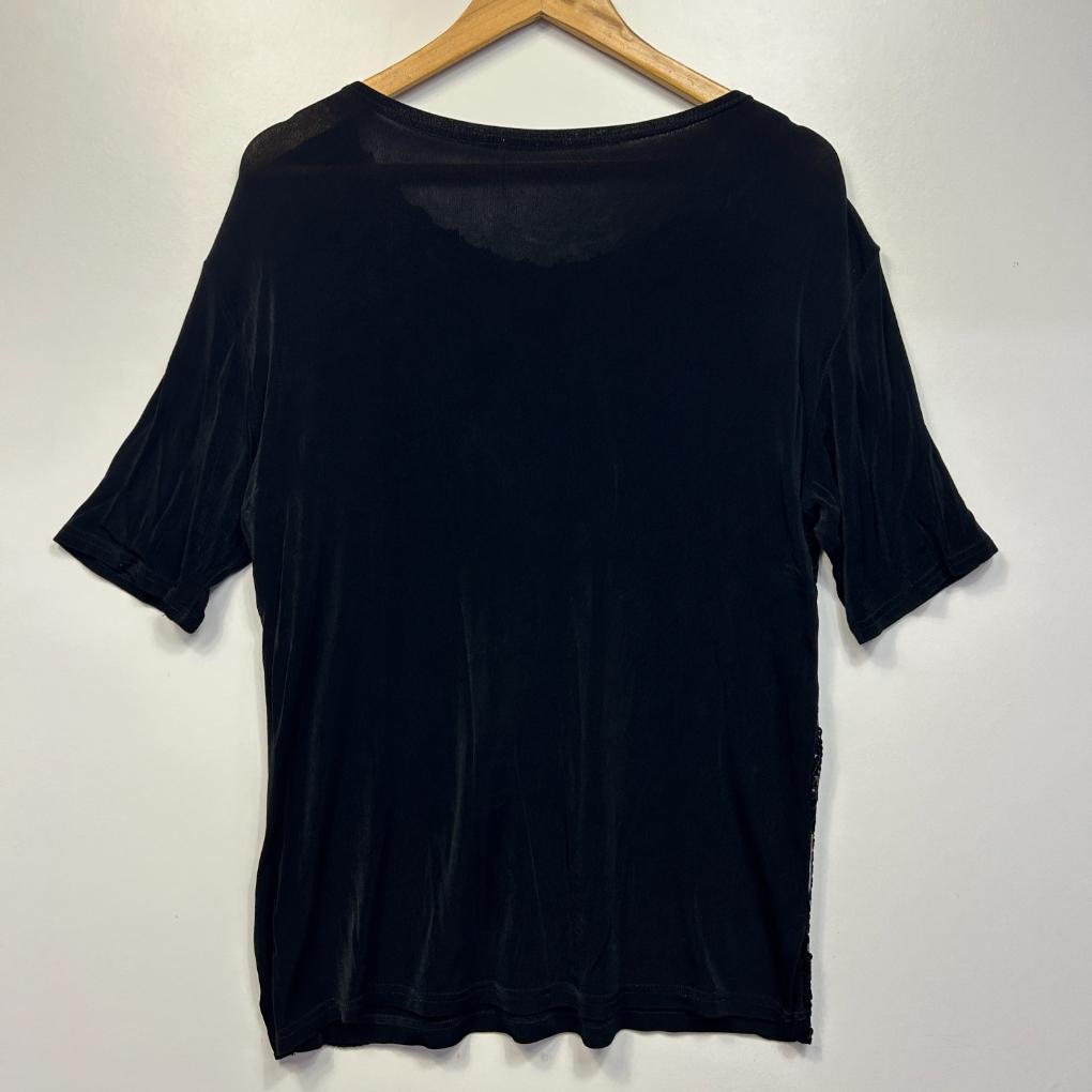 Black Sequin Top - Size 14/16