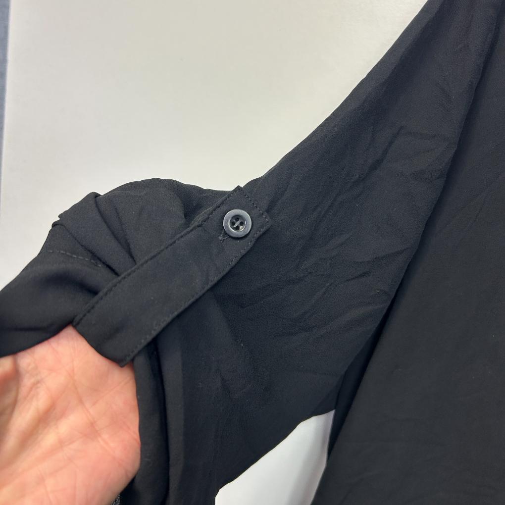 Autograph Black Button Up Top - Size 24