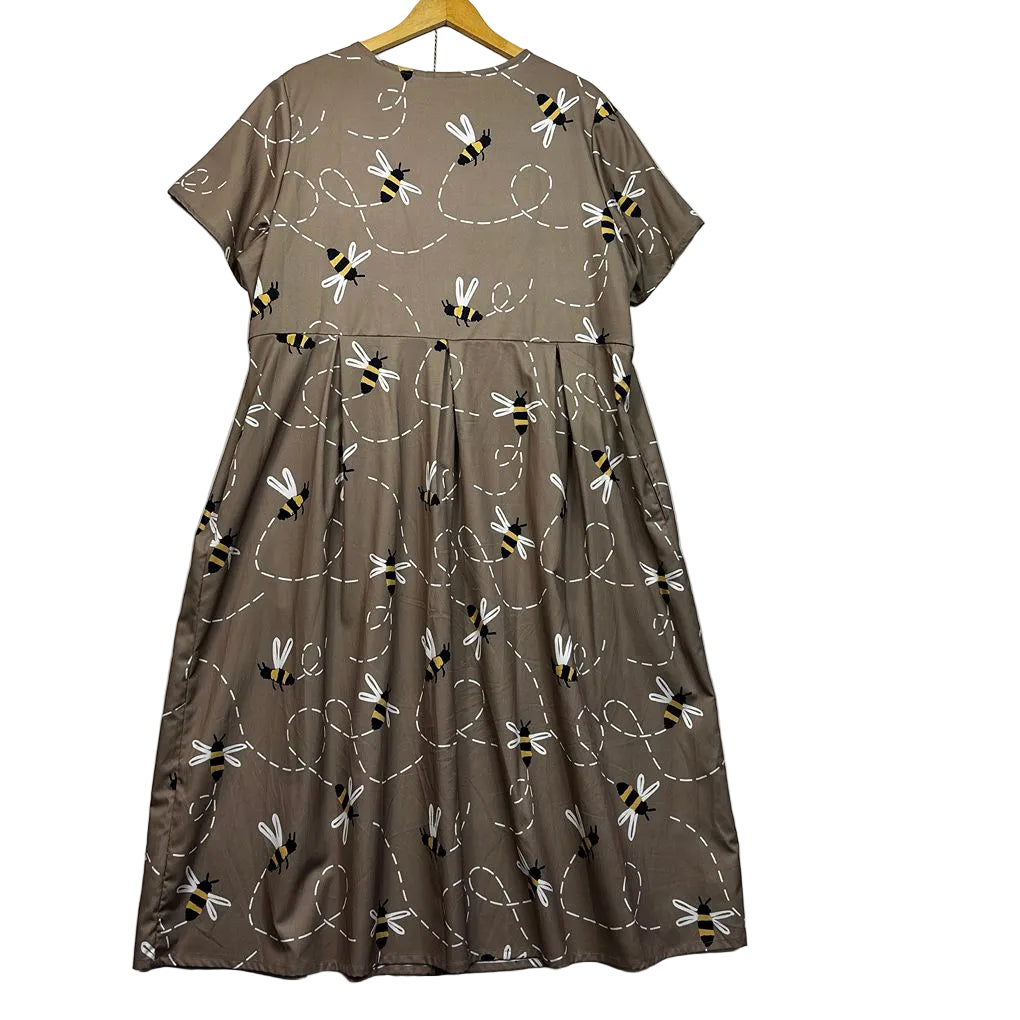 Bee Mushroom Maxi Dress - Size 3XL