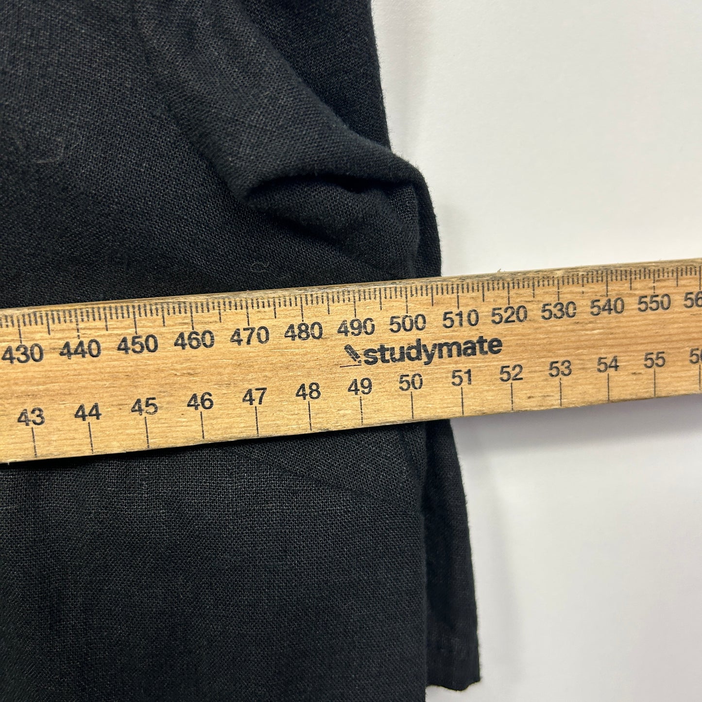 Linen Blend Dress Size 14 16 Black Short Sleeve