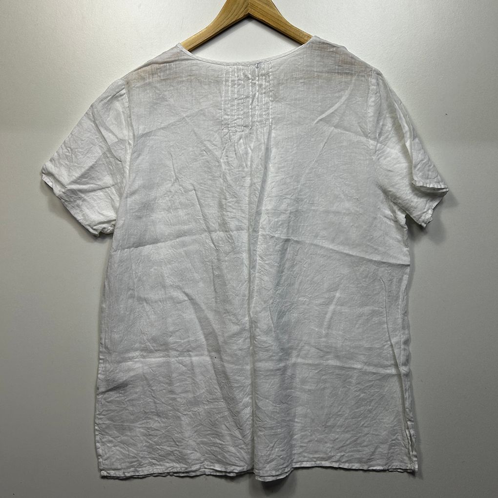 Target White Linen Top - Size 18