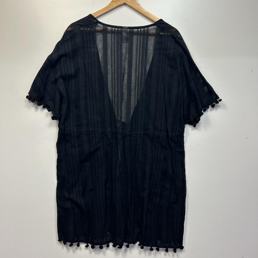 Anko Black Cotton Kaftan - Size 18