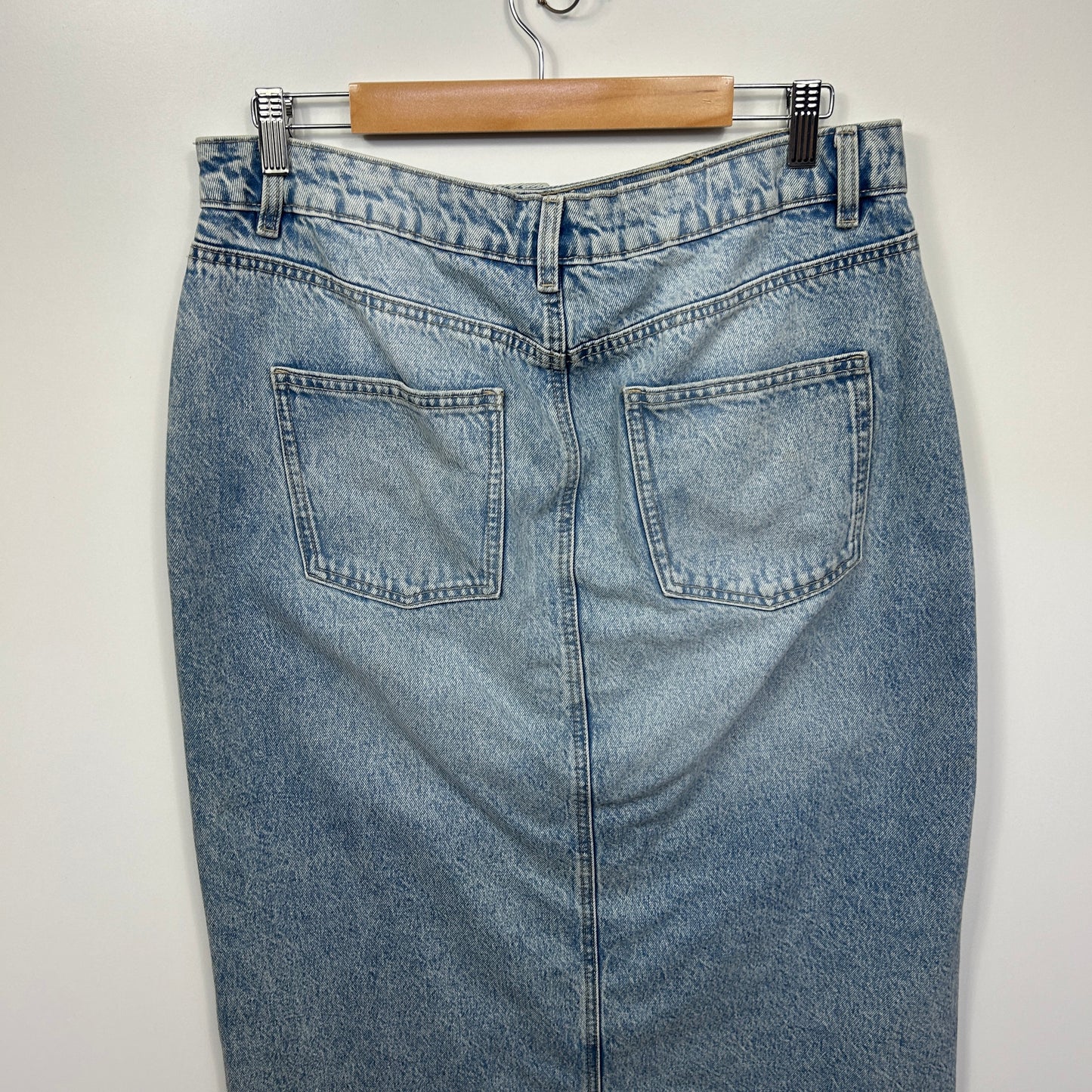 Anko Denim Skirt Size 14 Long Pencil Pockets