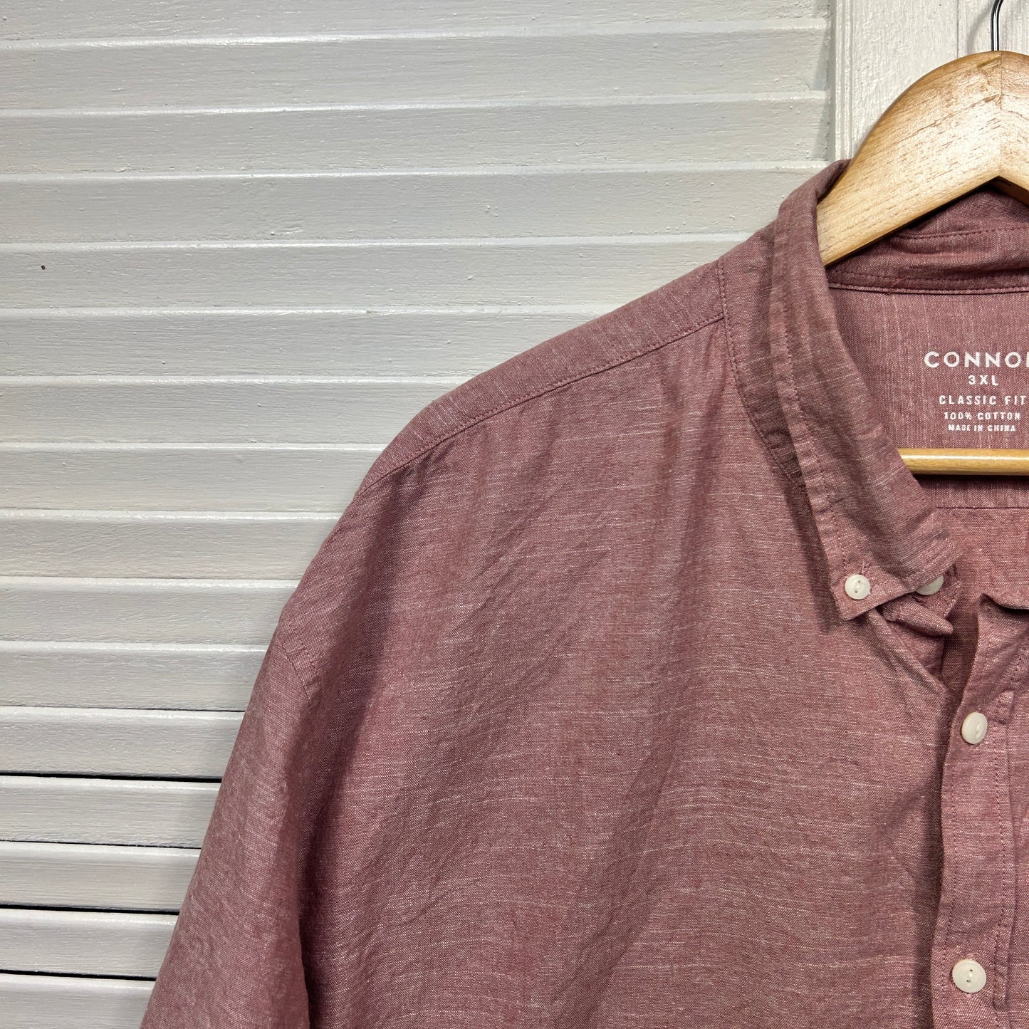 Connor Shirt Mens 3XL Long Sleeve Pink Cotton