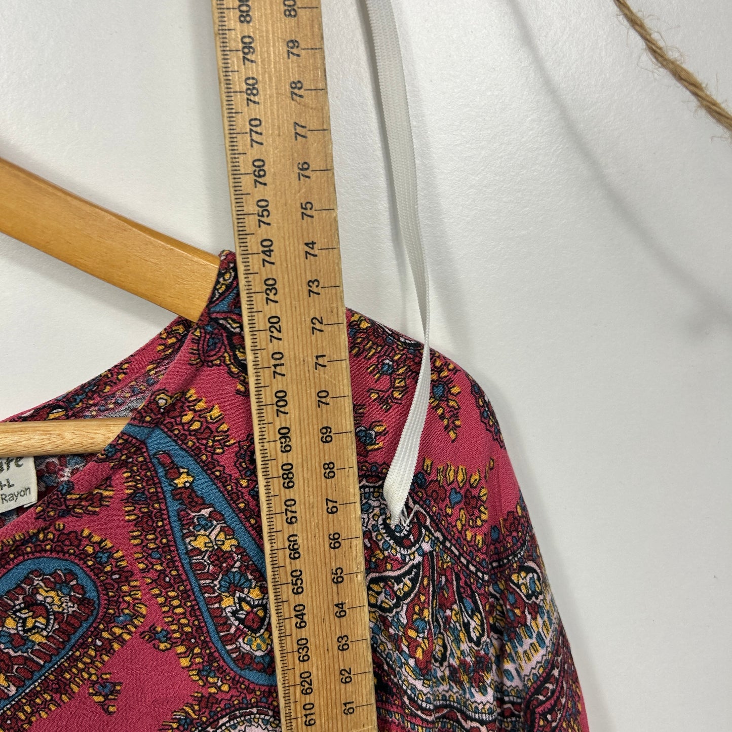 Tree of Life Burgundy Paisley Print Top - One Size