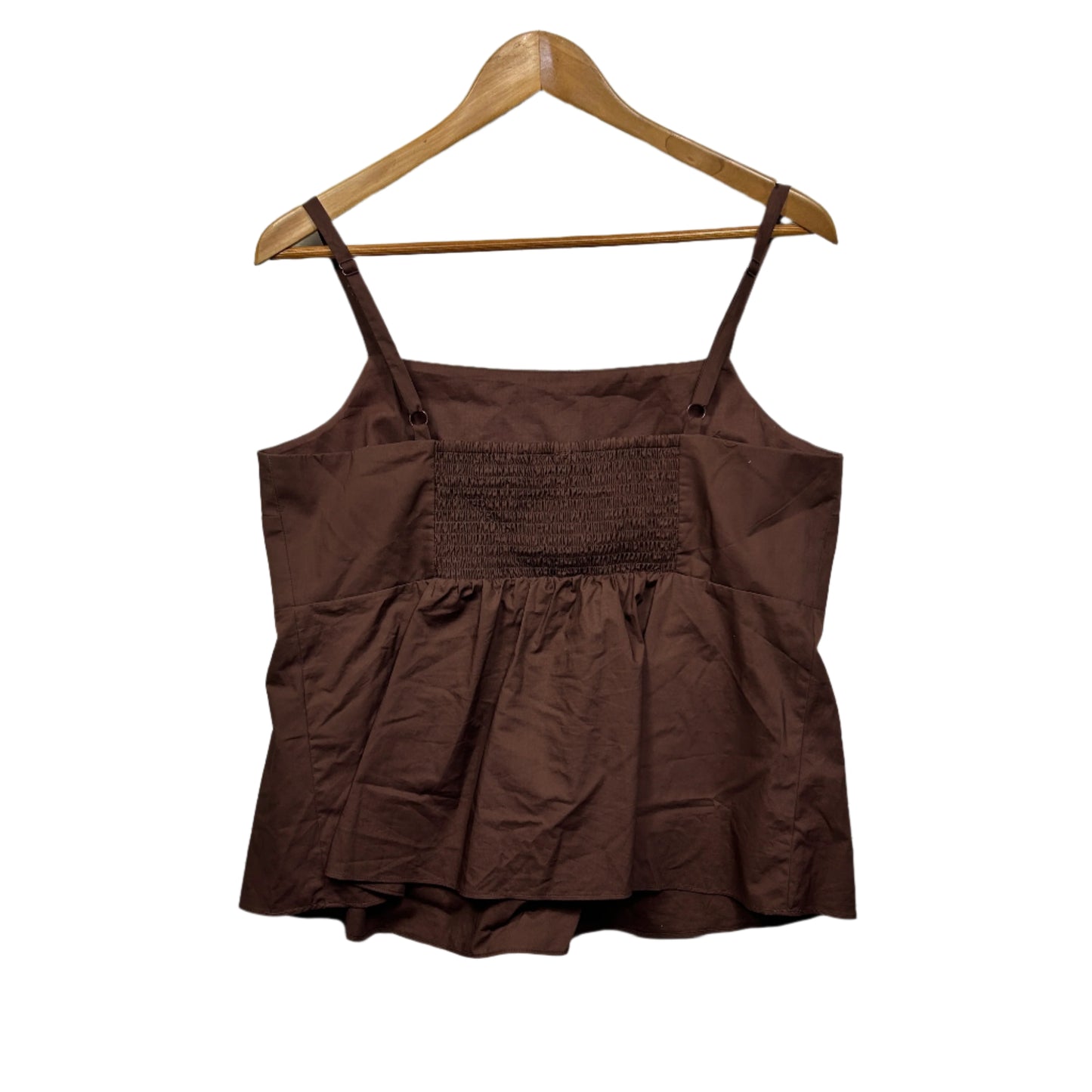 Forever New Top Size 14 Chocolate Sleeveless Cropped