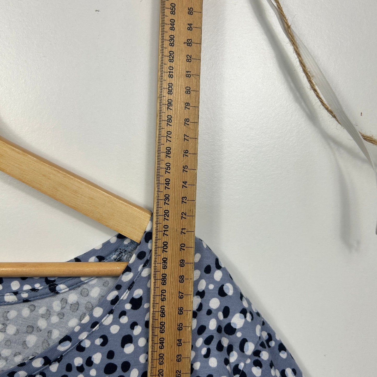 Regatta Curve Blue Grey Spotted Print Top - Size 20