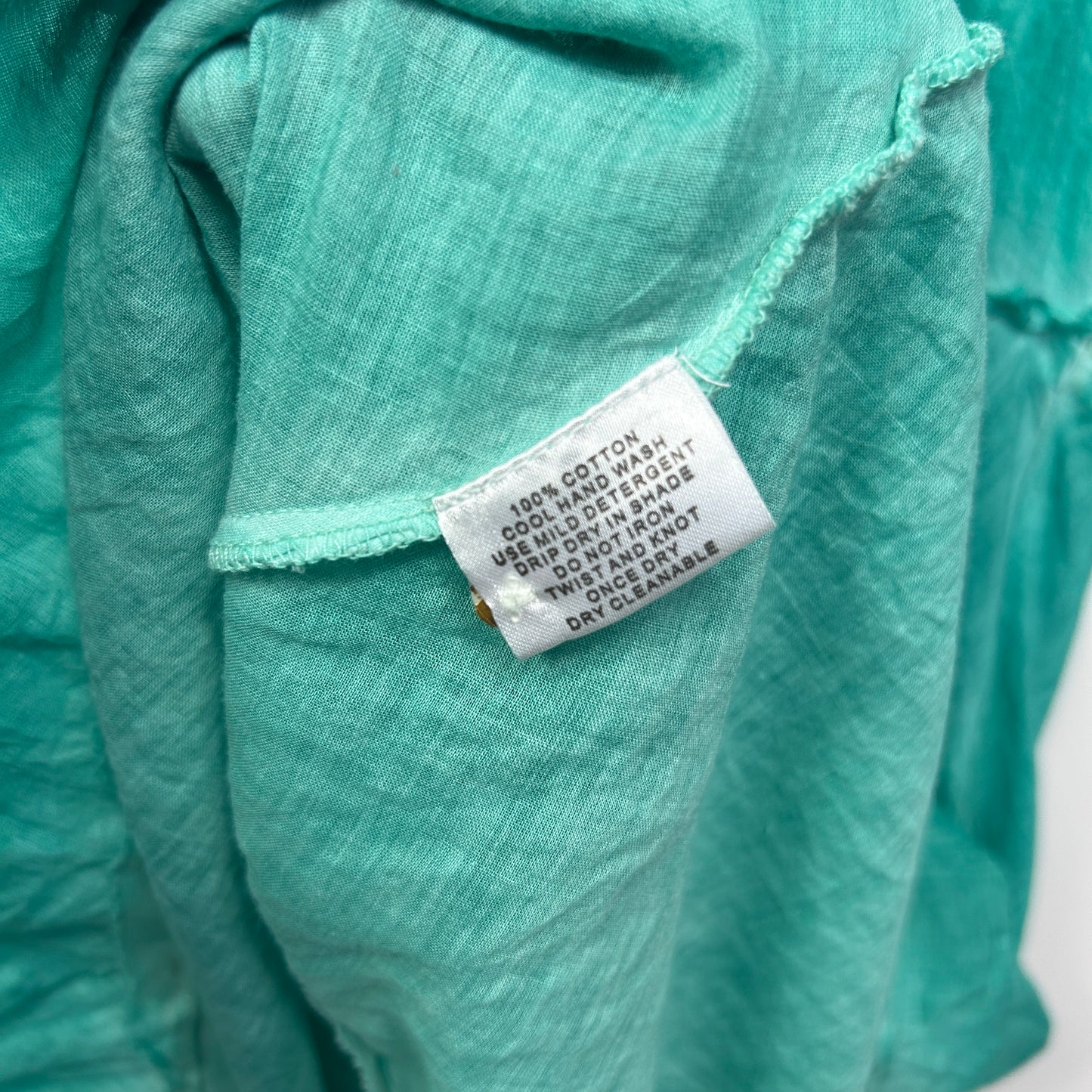 Lulu Life Dress Size 14 16 Green Tiered Short Sleeve Cotton