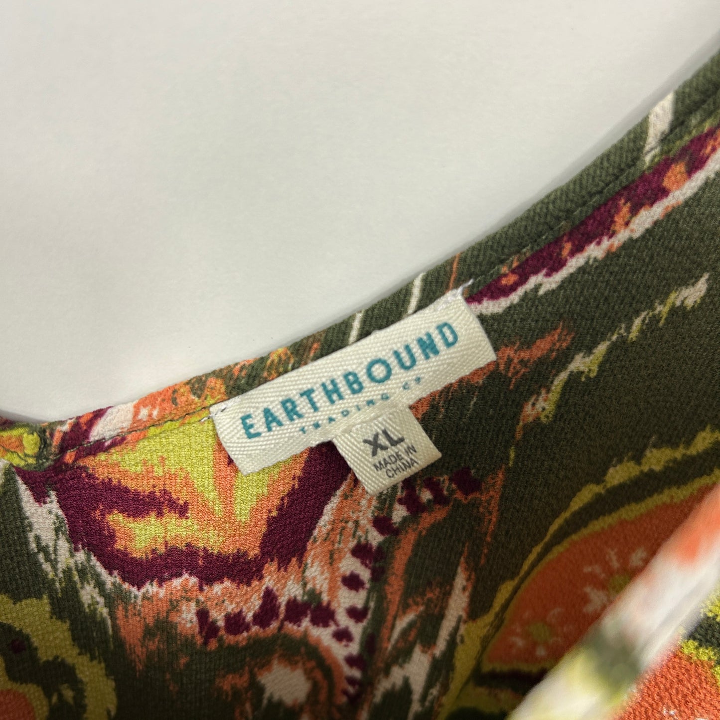 Earthbound Dress Size 16 XL Sleeveless Paisley Print Multicoloured
