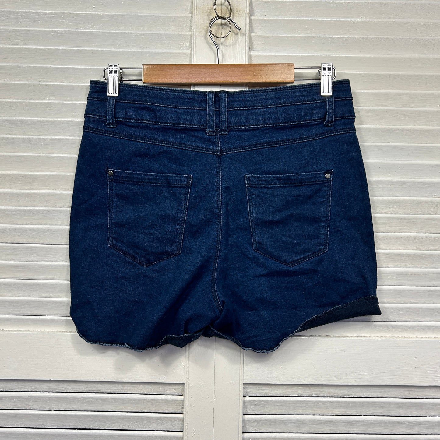 Jay Jays Denim Shorts Size 14 High Rise Cut Off