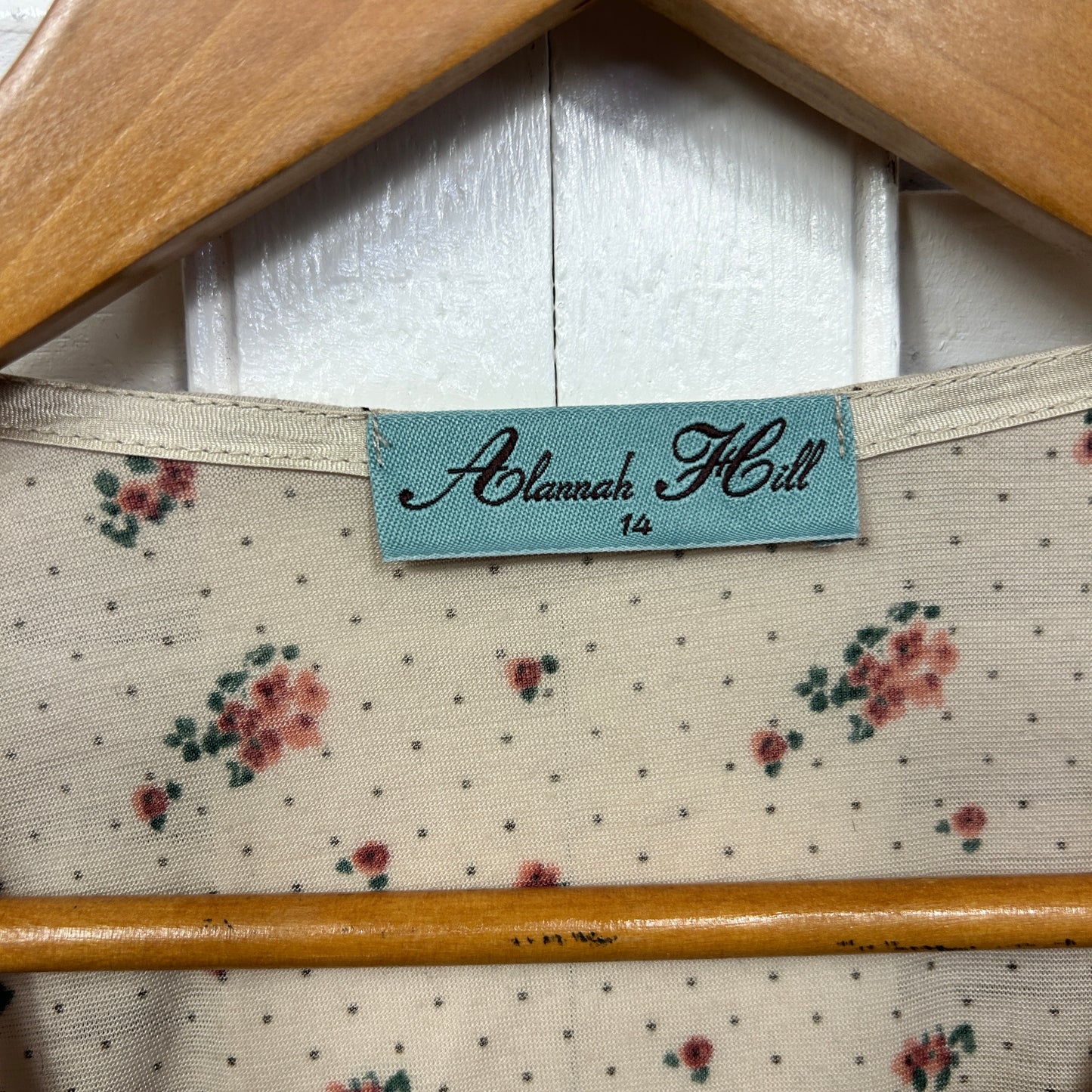 Allanah Hill Top Size 14 Floral Long Sleeve