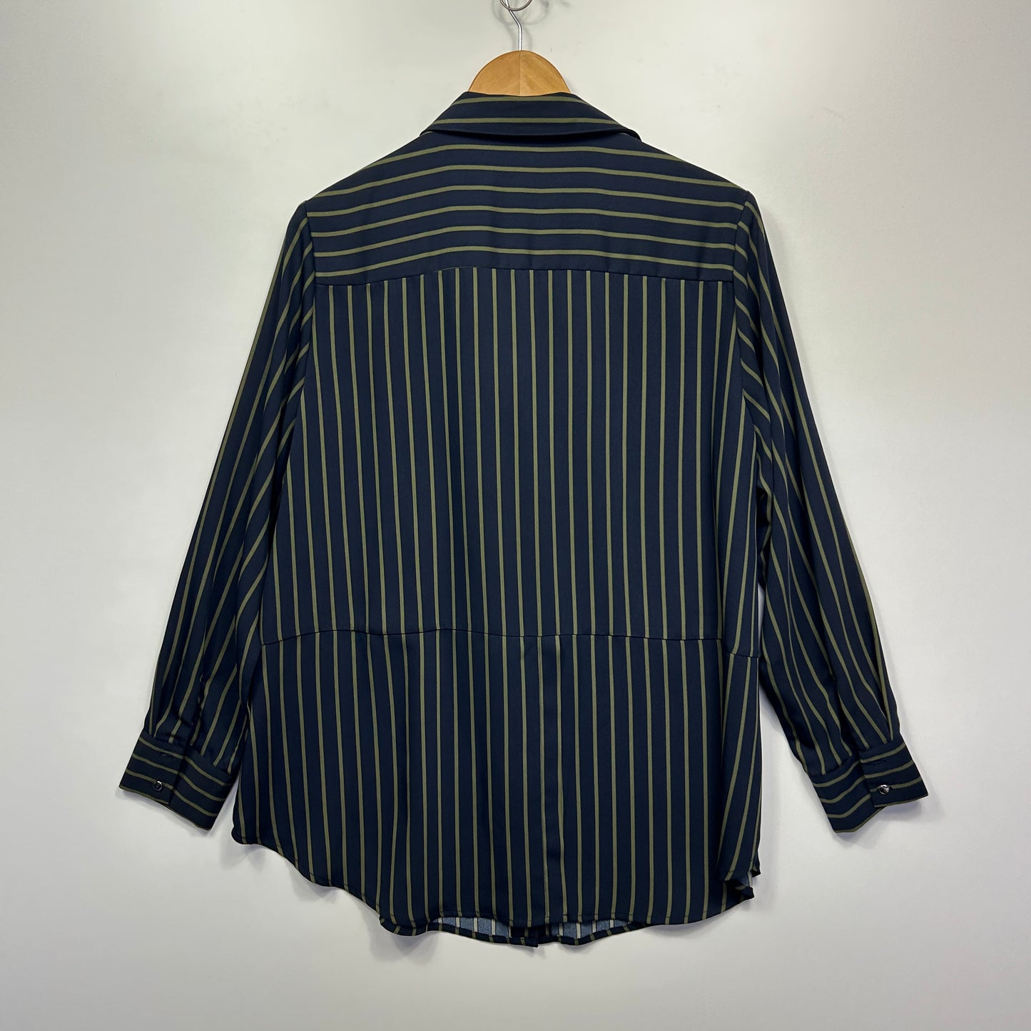 Preview Top Size 14 Navy Striped Button Up Long Sleeve