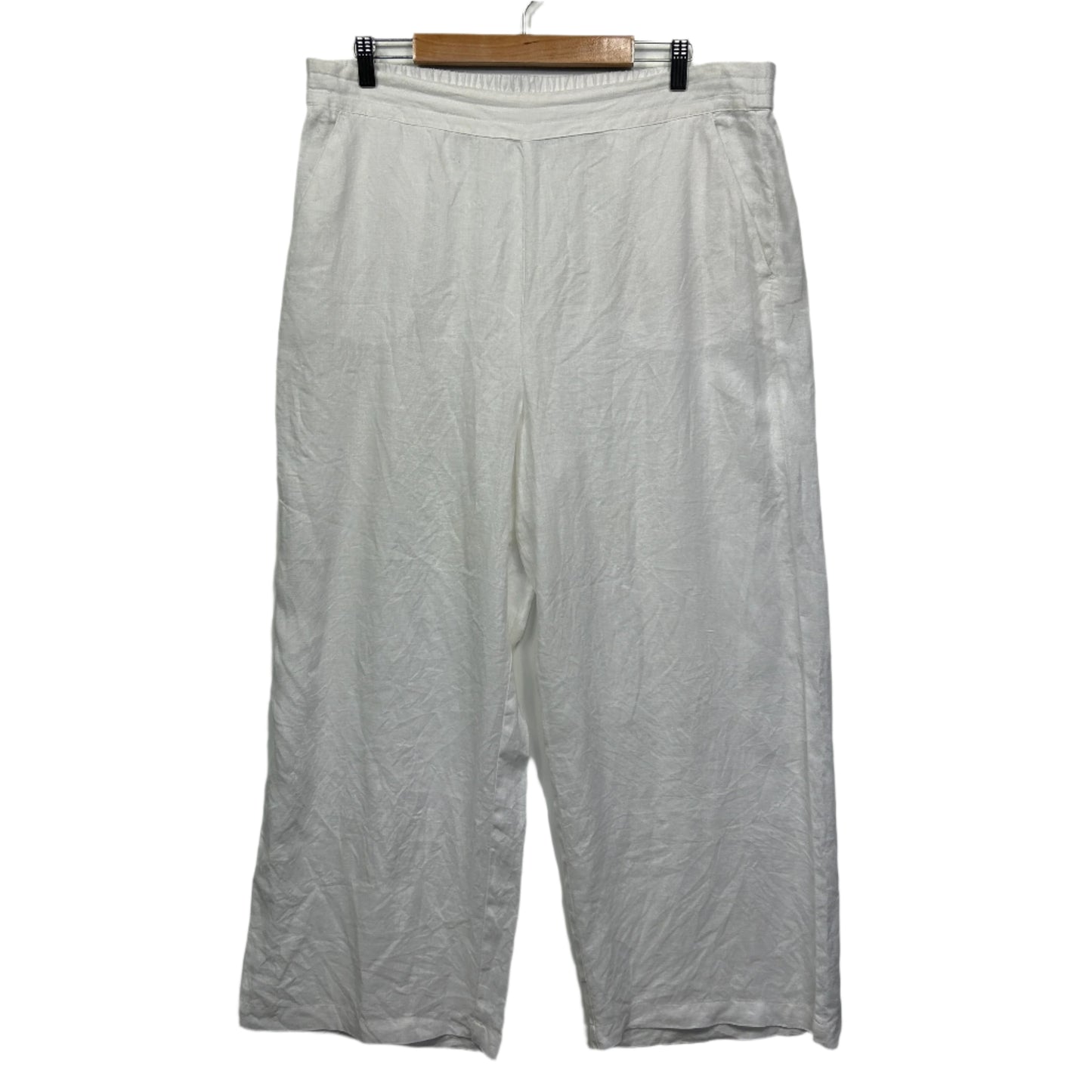 Sussan Linen Pants Size 18 White Pockets