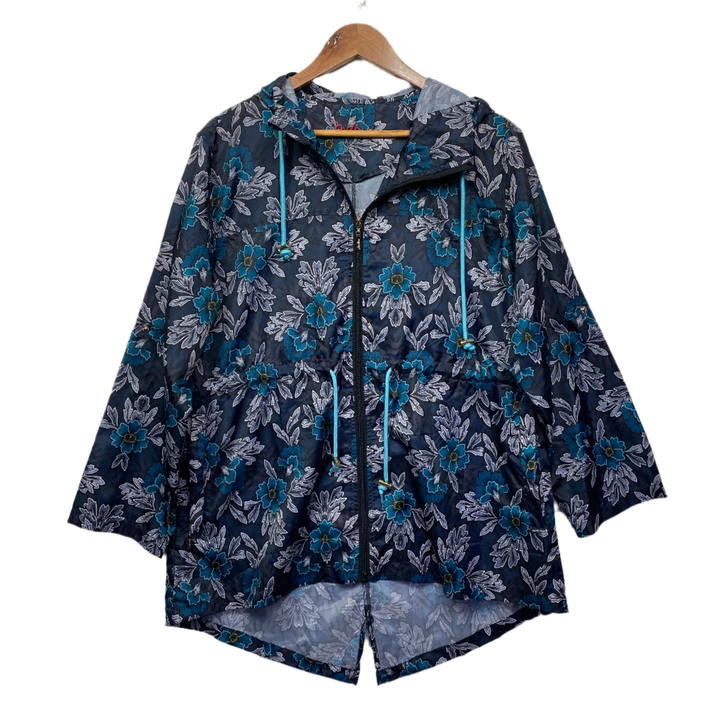 Millers Parka Windbreaker Jacket Size 14 Floral Long Sleeve