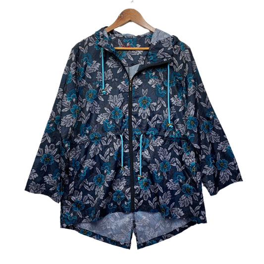 Millers Parka Windbreaker Jacket Size 14 Floral Long Sleeve
