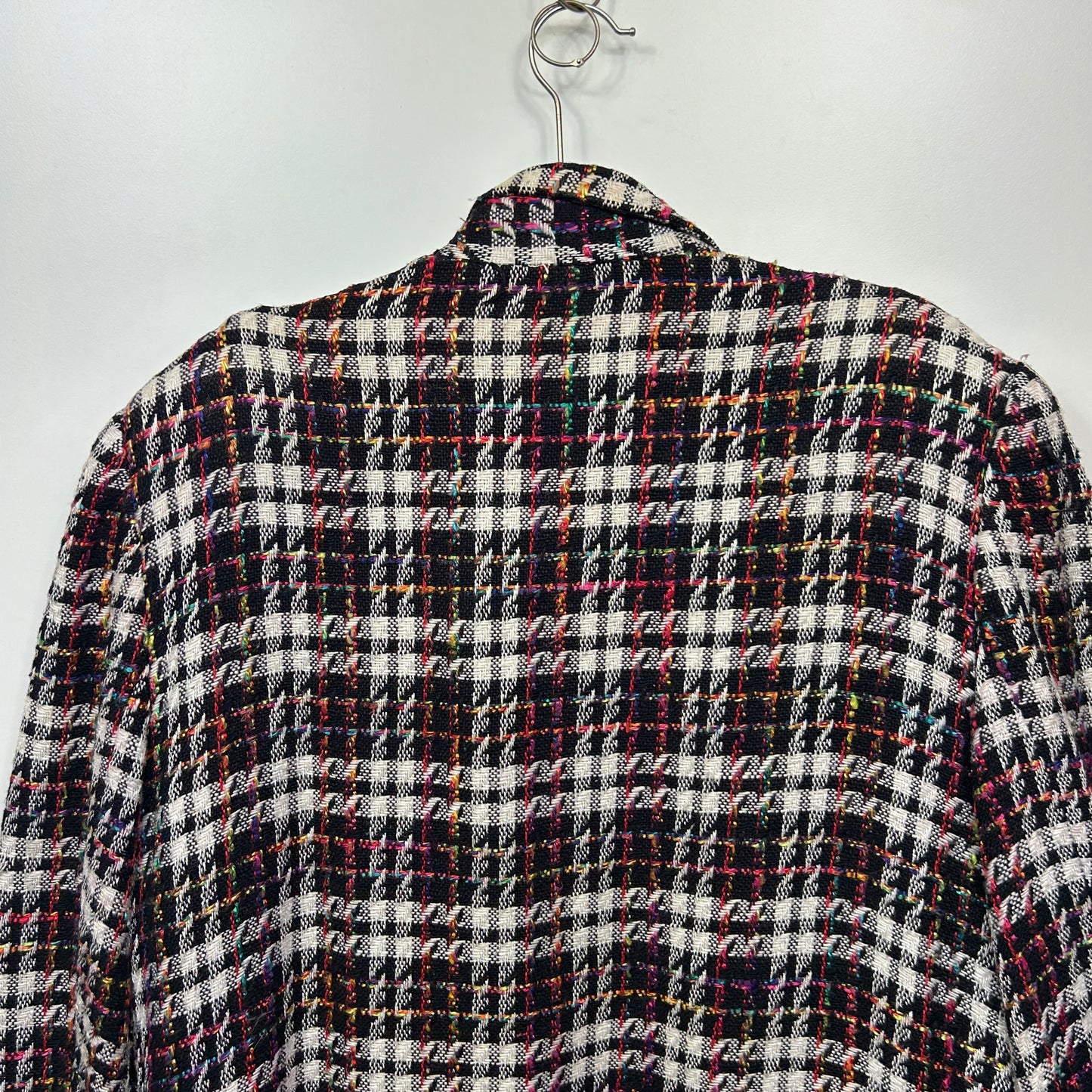 Vintage Jacket Blazer Size 16 18 Check Long Sleeve