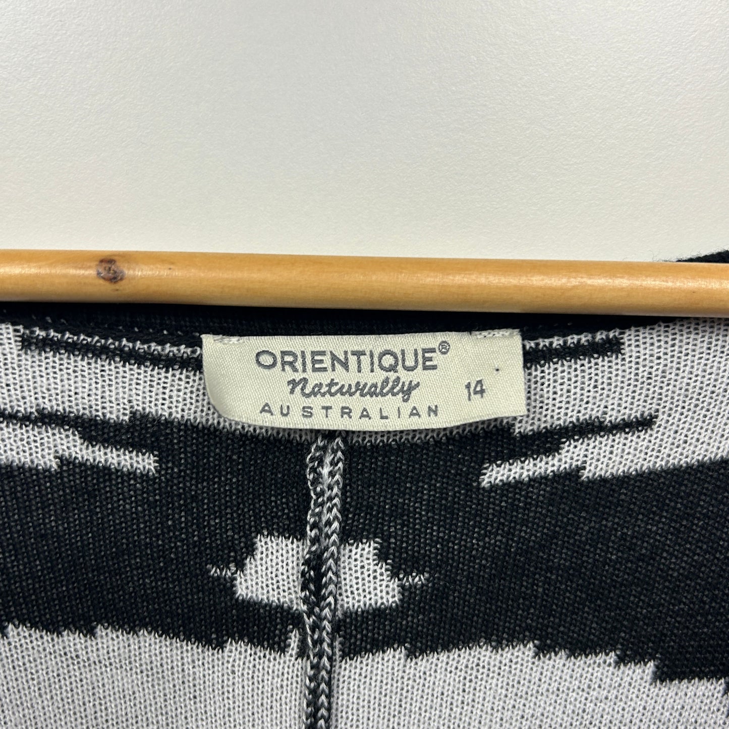 Orientque Jumper Cardigan Size 14 16 Multicoloured 3/4 Sleeve