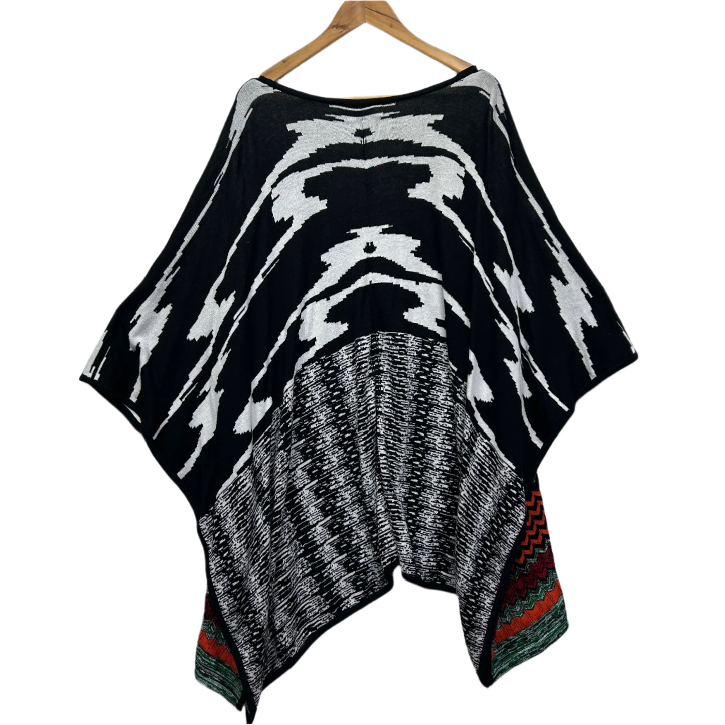Orientque Jumper Cardigan Size 14 16 Multicoloured 3/4 Sleeve
