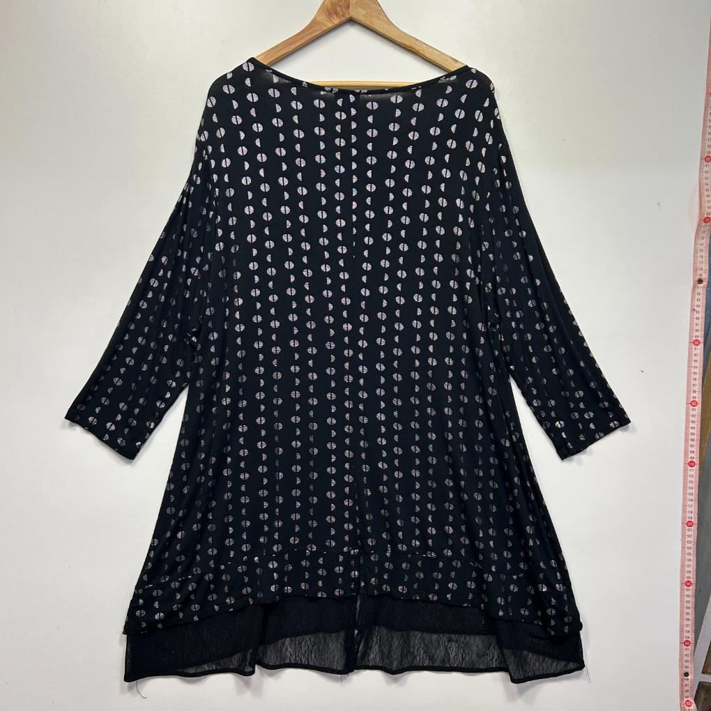 Evans Black Spotted Top - Size 22/24