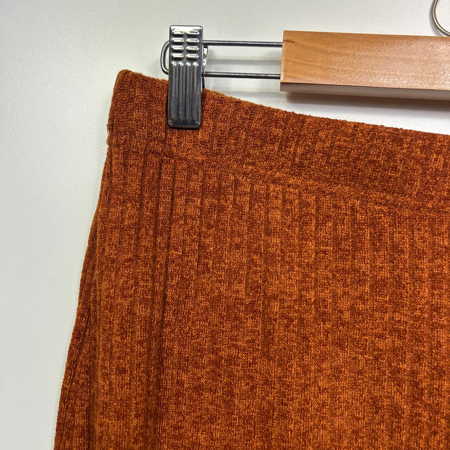 Shein Knit Skirt Size 14 16 1XL Rust Long Length