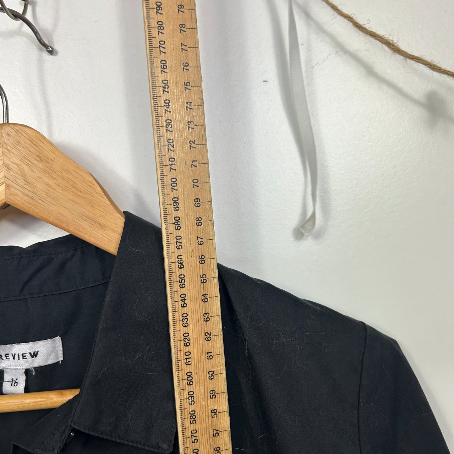 Preview Black Button Up Long Sleeve Shirt - Size 18