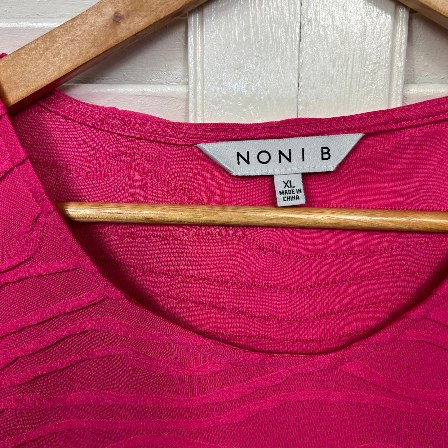 Noni B Top Size 16 XL Pin Short Sleeve Ribbed Textured