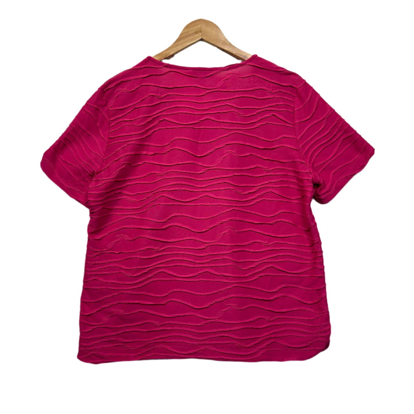 Noni B Top Size 16 XL Pin Short Sleeve Ribbed Textured