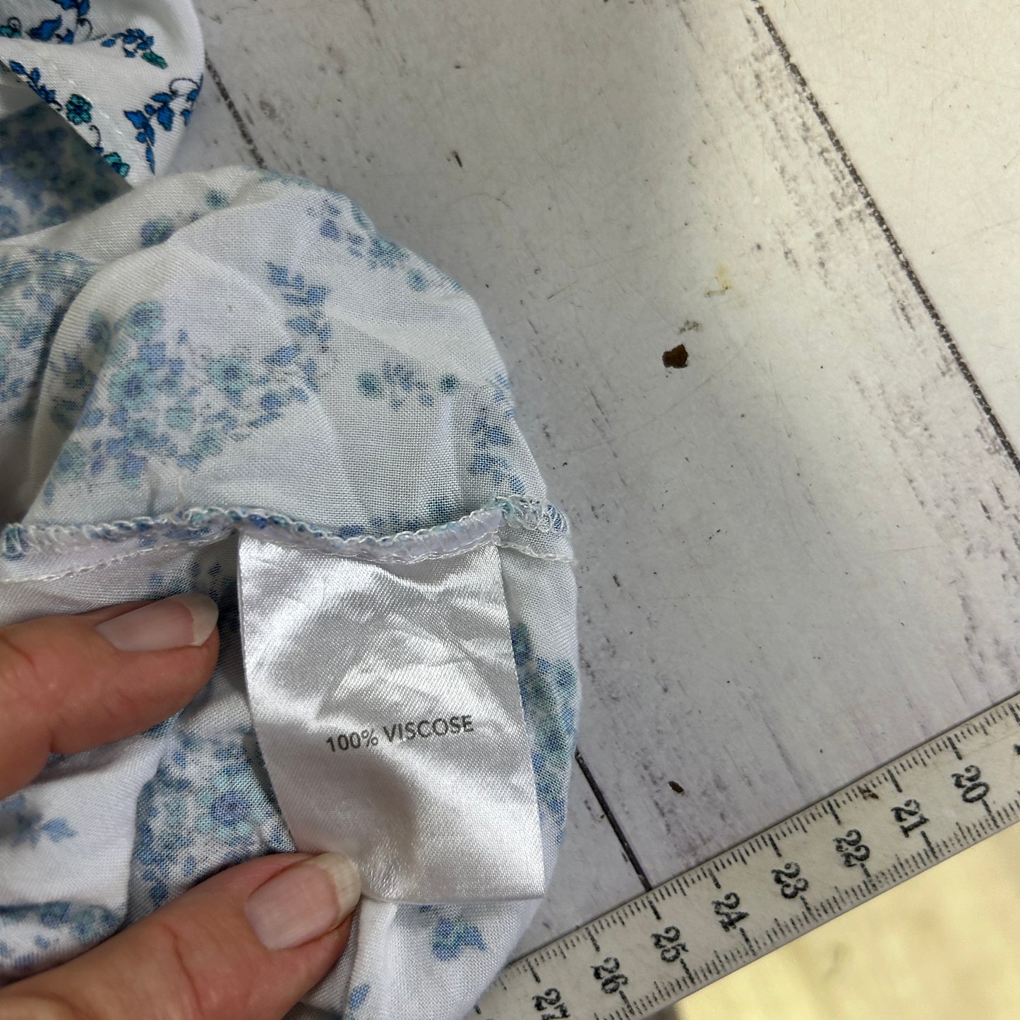 Miller's White Blue Floral Midi Skirt - Size 22