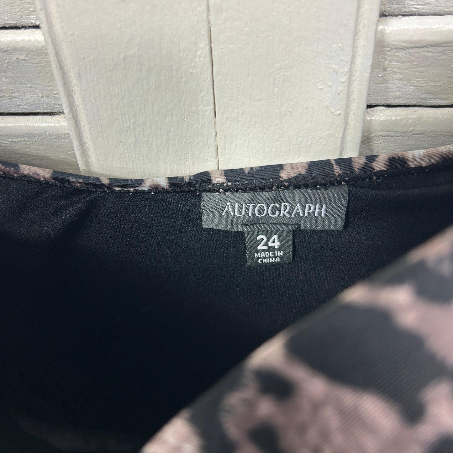 Autograph Swim Top Size 24 Animal Print