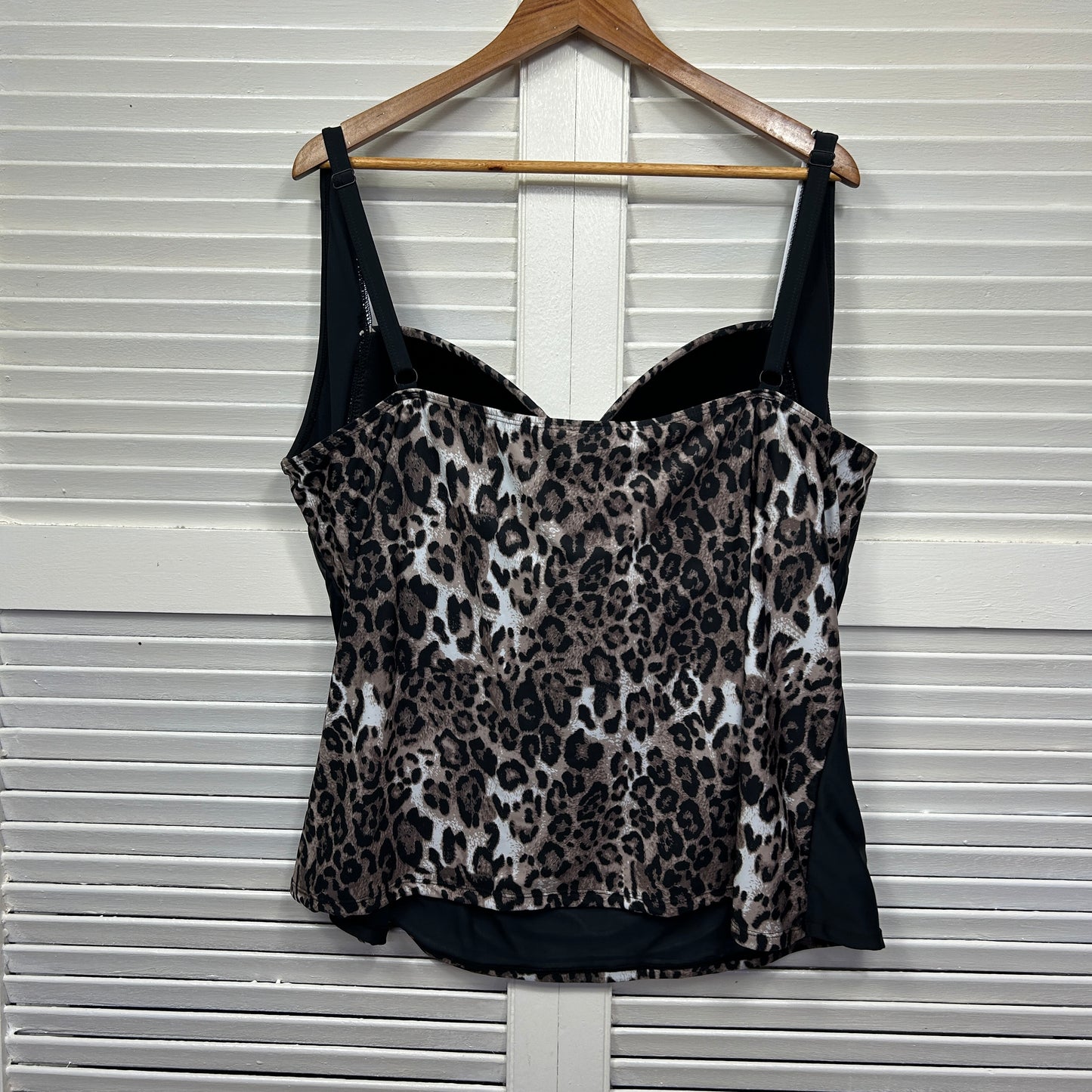 Autograph Swim Top Size 24 Animal Print