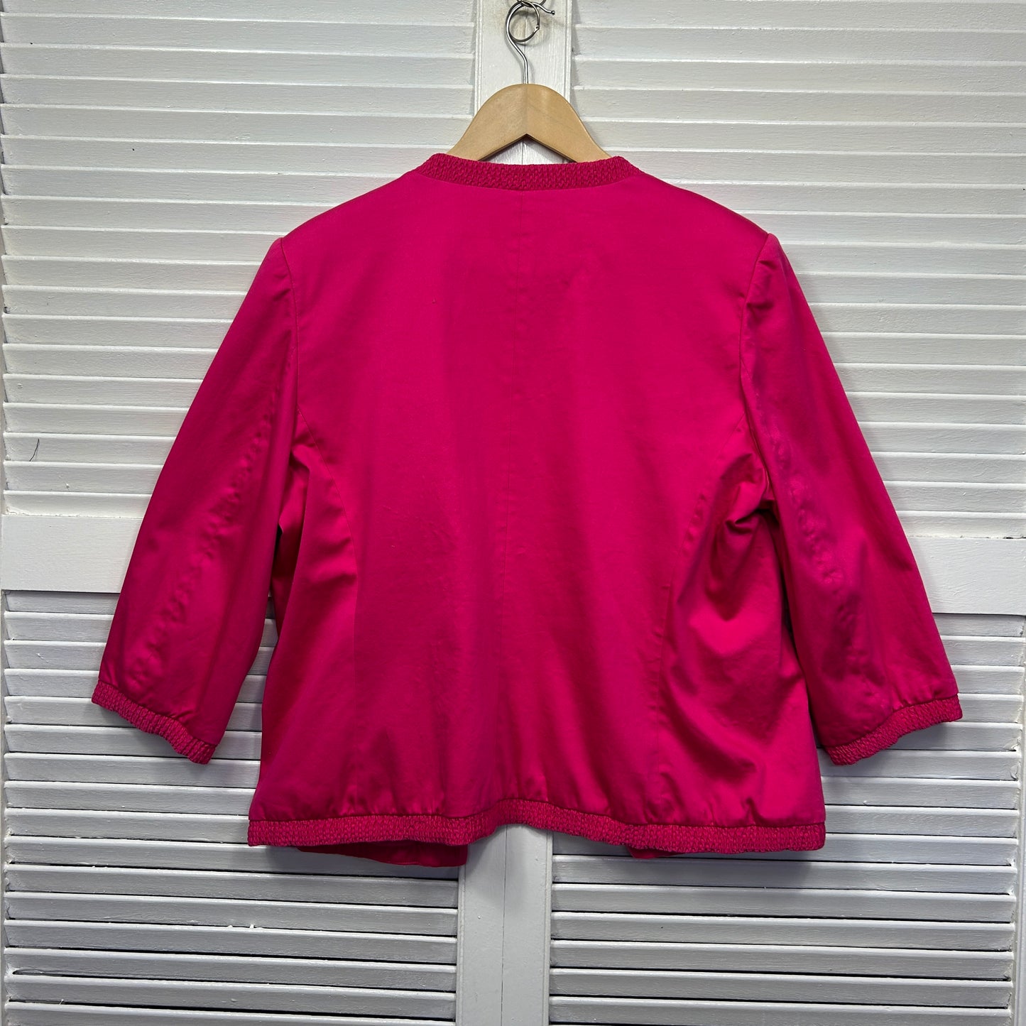 Noni B Blazer Jacket Size Larger Pink Cotton Blend Long Sleeve