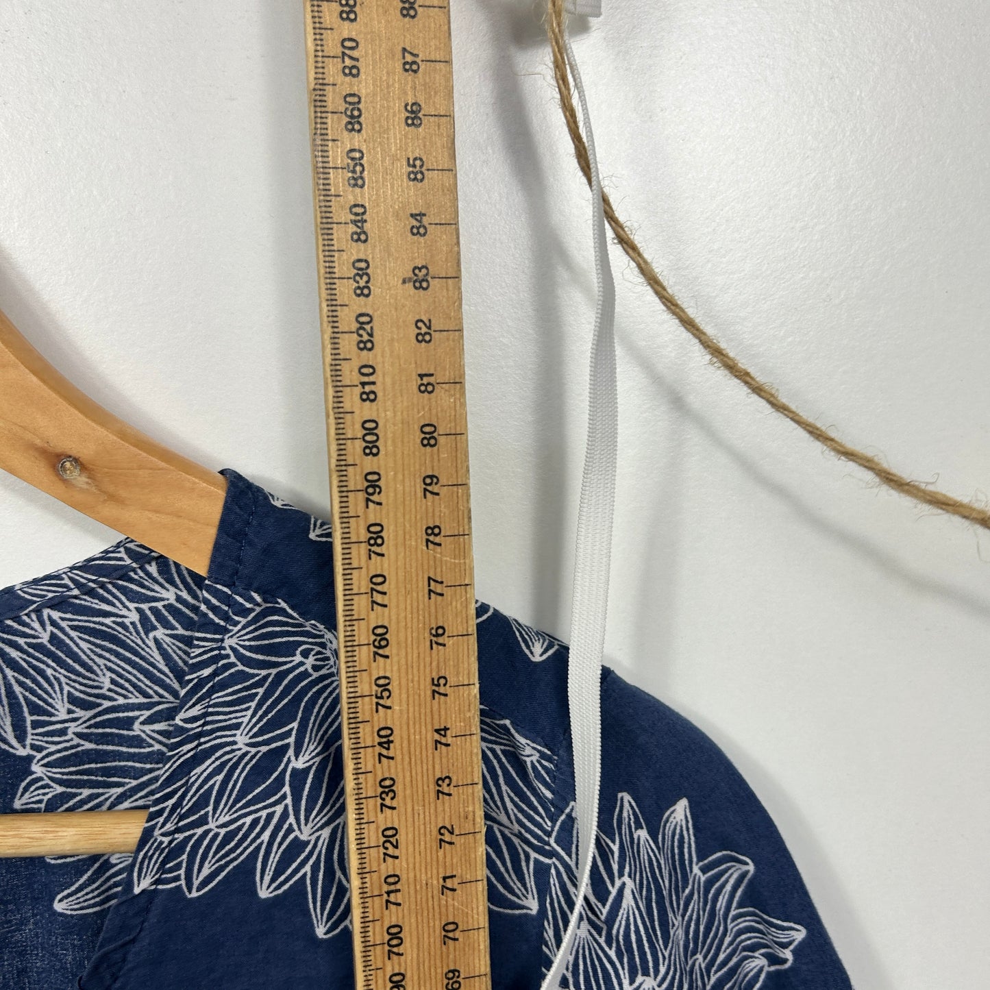 Autograph Navy White Floral Top - Size 16