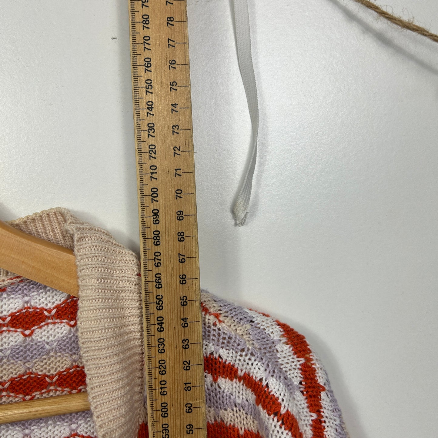 Avella Multicoloured Striped Cardigan Jumper - Size 16