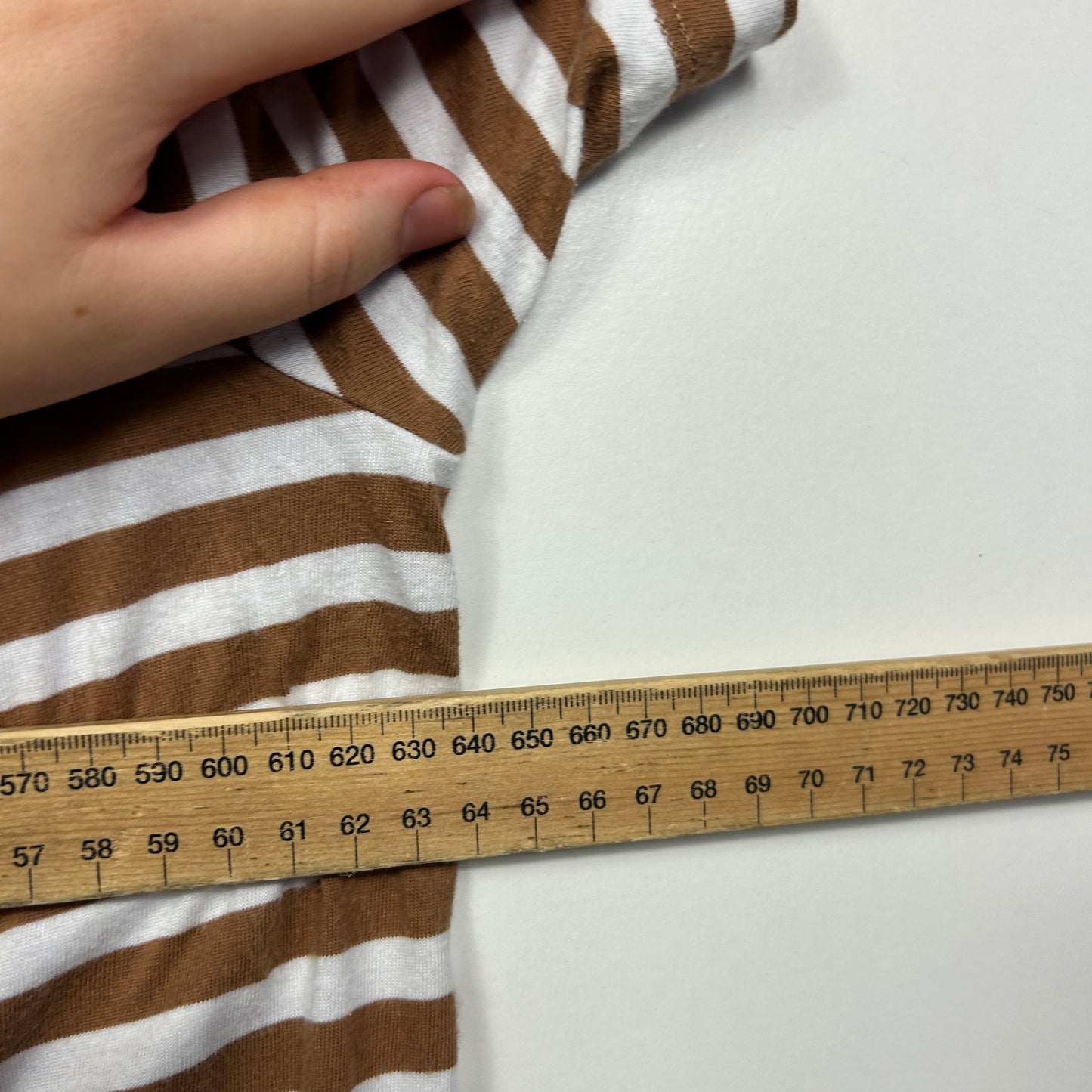 Target Brown & White Striped Cotton T-Shirt - Size 2XL