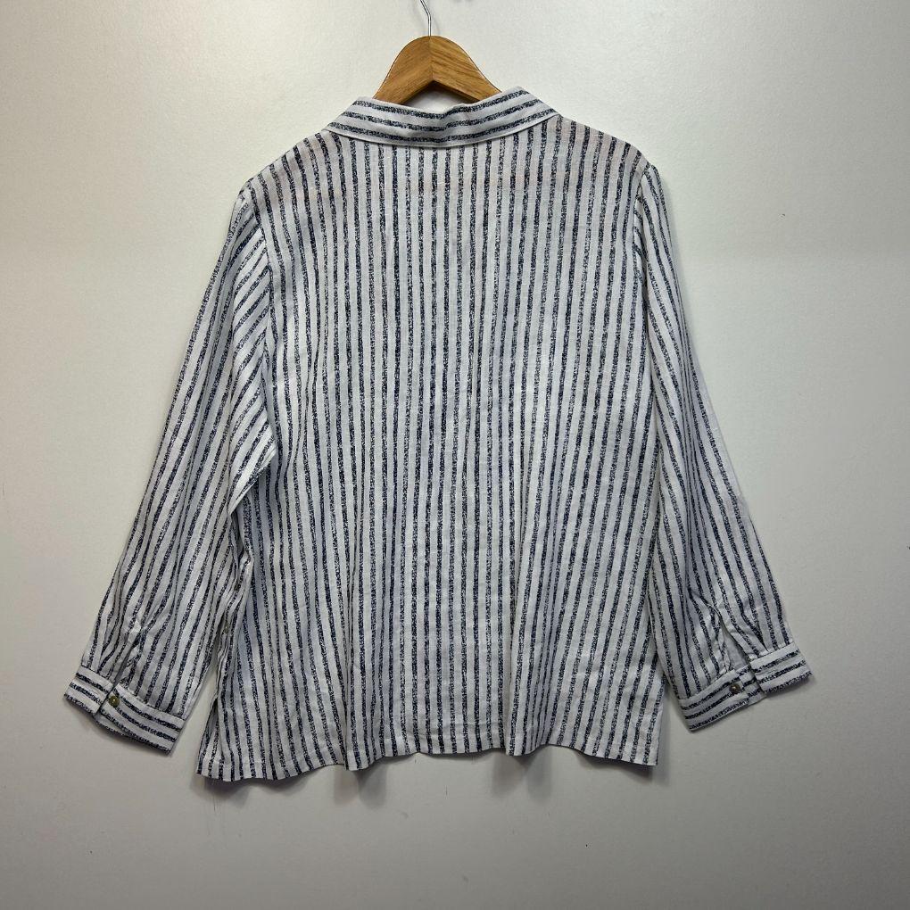 Noni B White Linen Top - Size 16