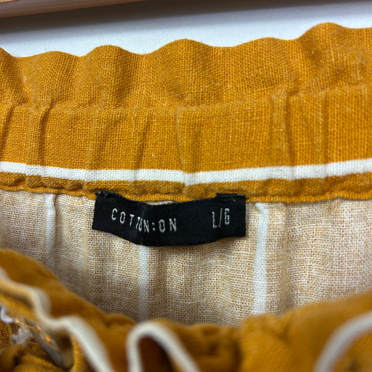 Cotton On Shirt Size Large Mustard Linen Blend? Midi Length