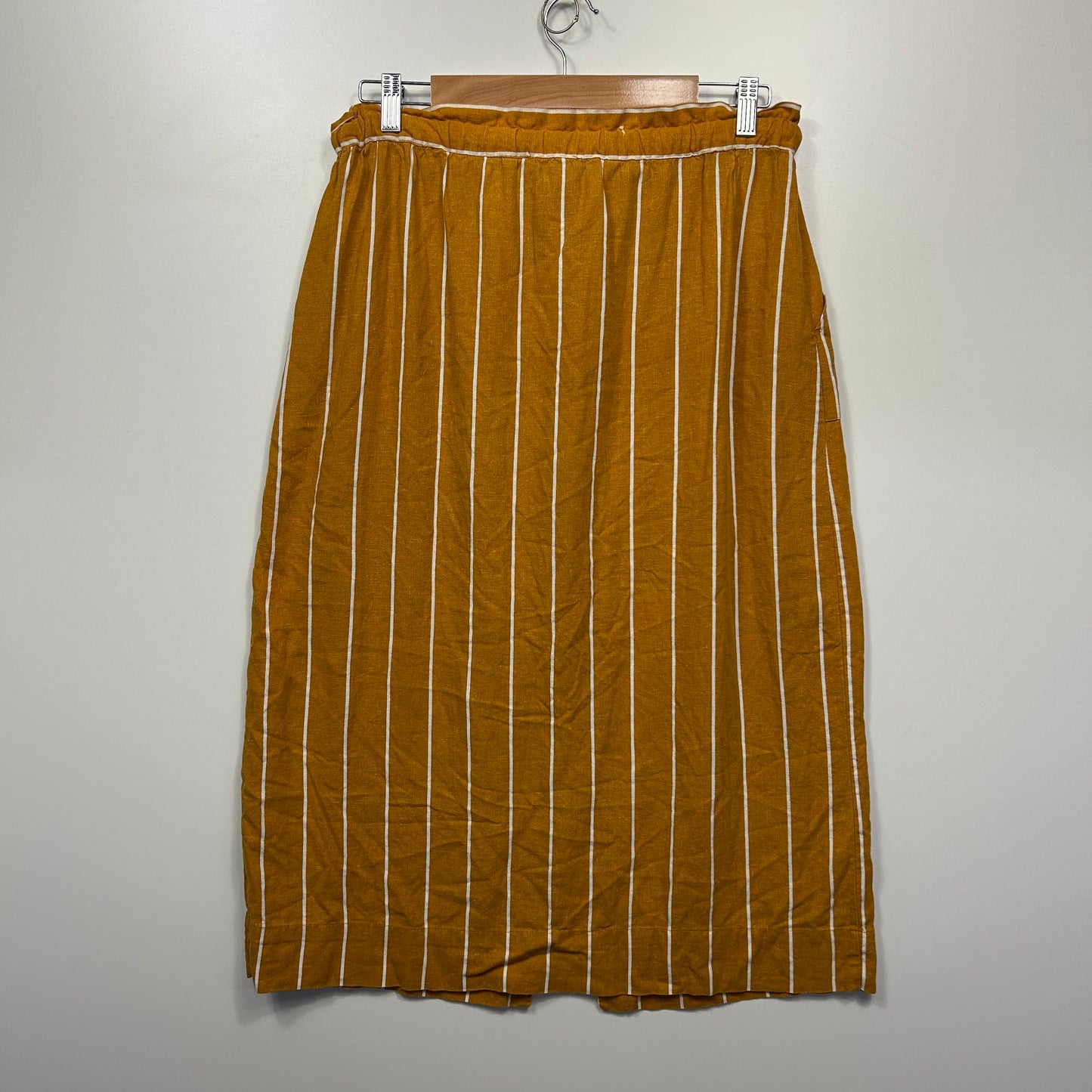 Cotton On Shirt Size Large Mustard Linen Blend? Midi Length