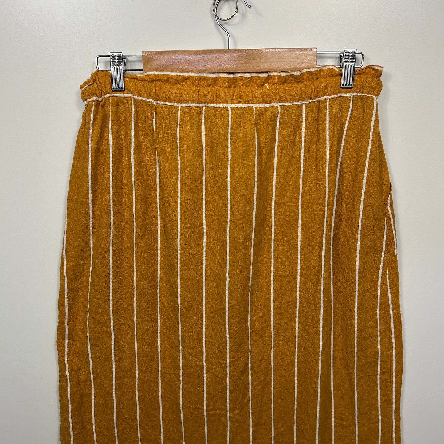 Cotton On Shirt Size Large Mustard Linen Blend? Midi Length