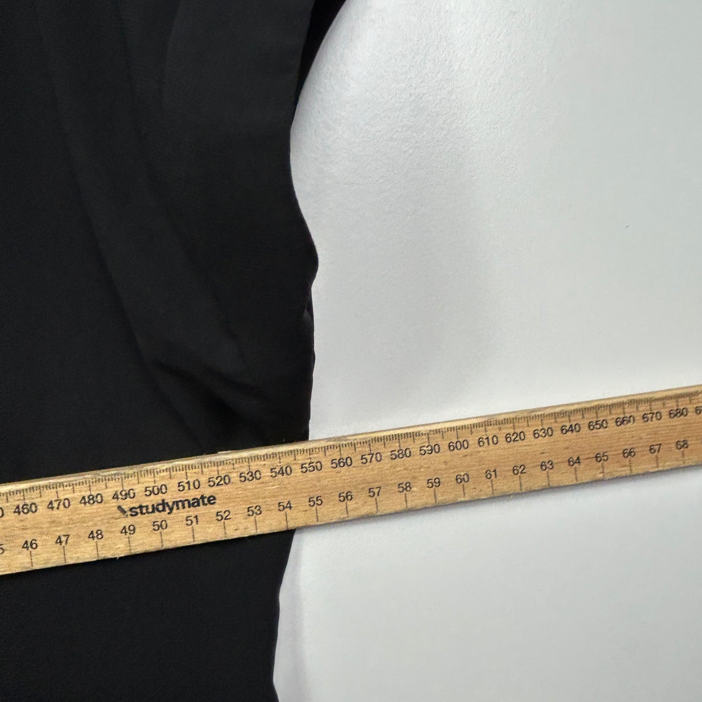 Taking Shape Black Mesh Detail Tunic Top - Size 12