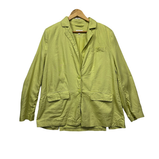 Lily Loves Jacket Blazer Size 16 Lime Green Long Sleeve Lyocell