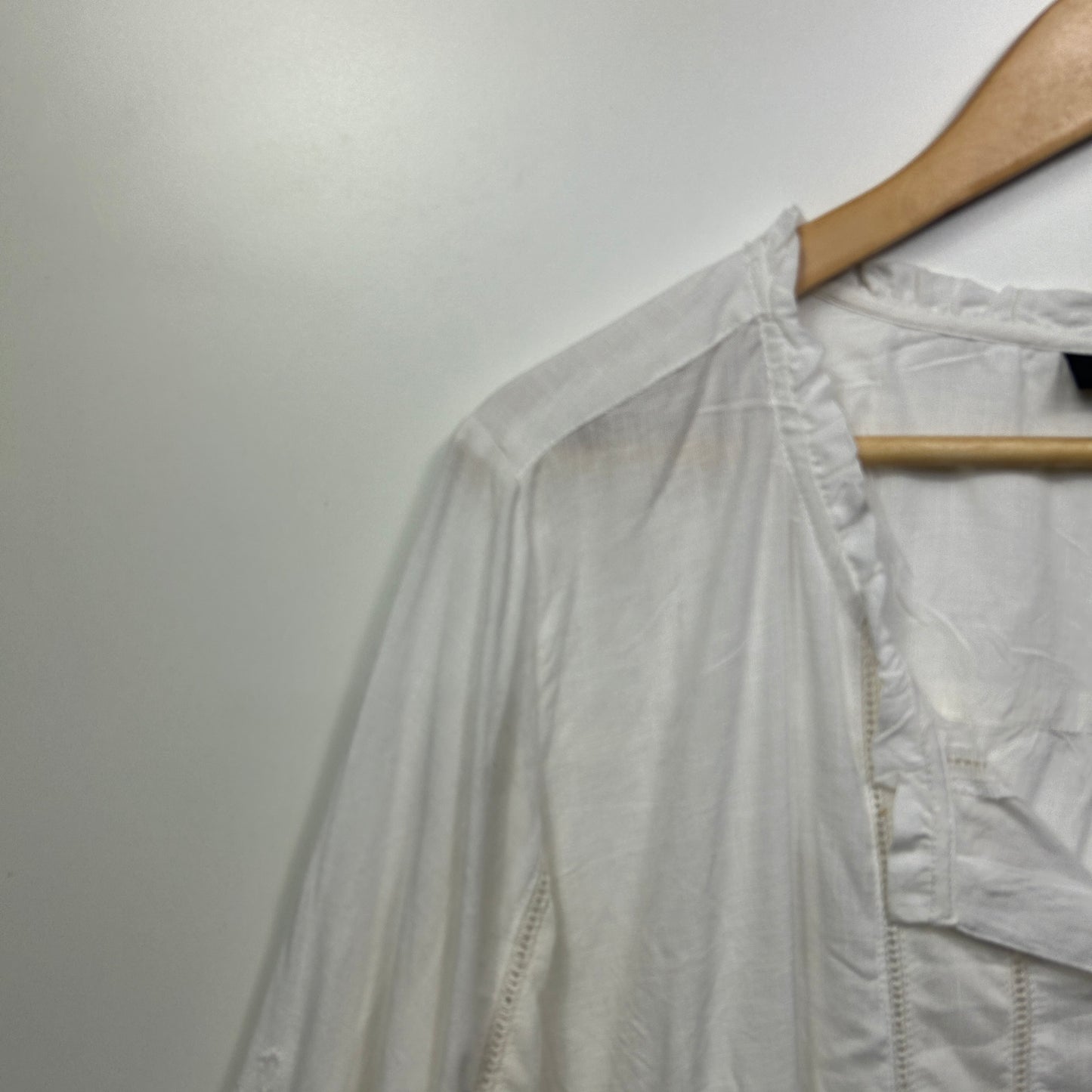 Autograph Top Size 18 White Long Sleeve Viscose
