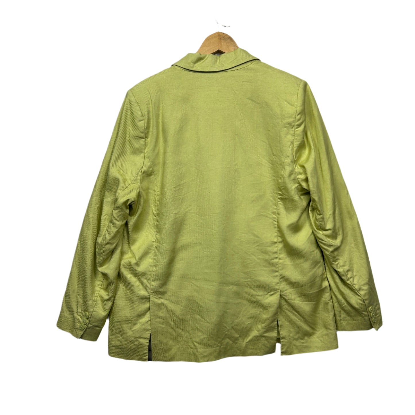 Lily Loves Jacket Blazer Size 16 Lime Green Long Sleeve Lyocell