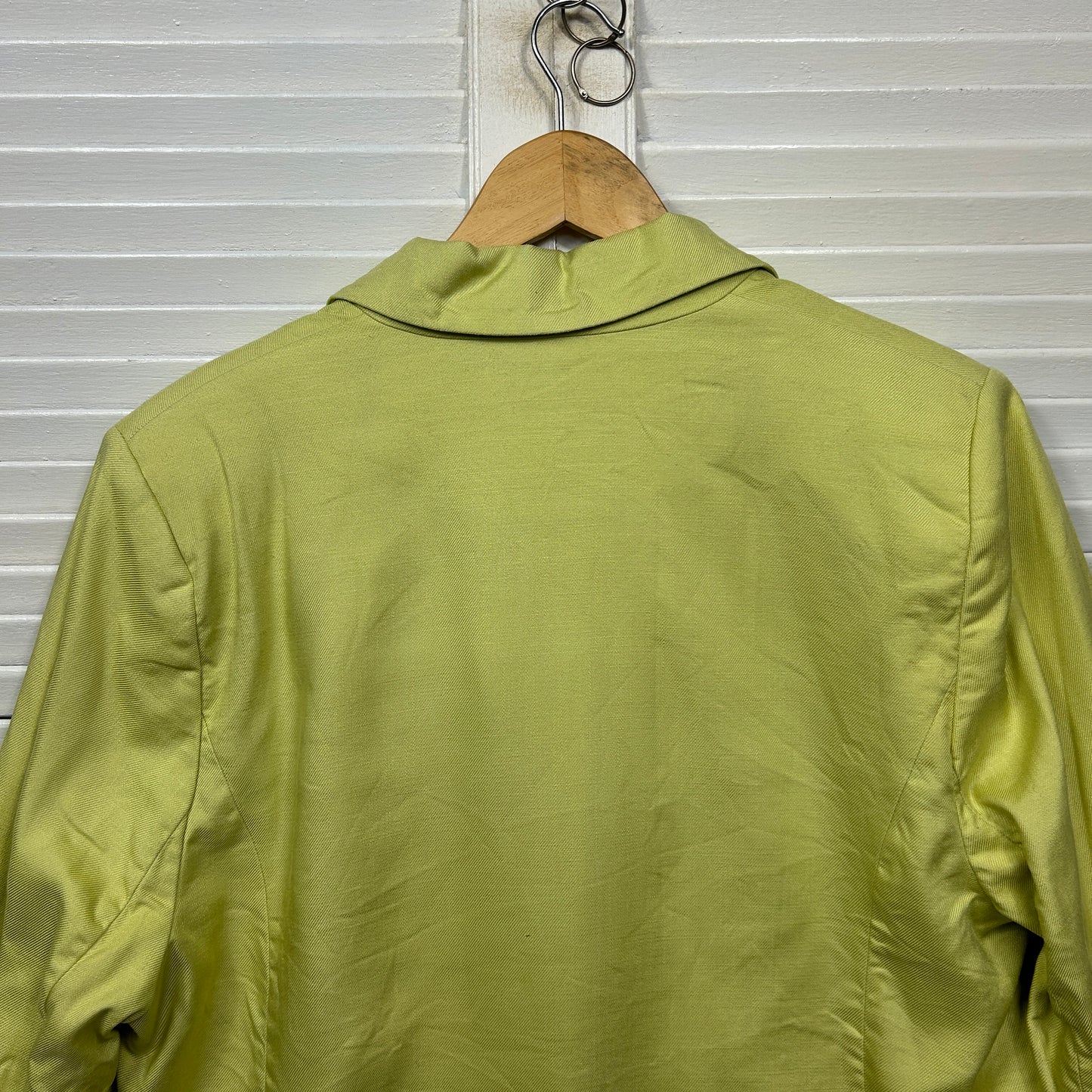Lily Loves Jacket Blazer Size 16 Lime Green Long Sleeve Lyocell
