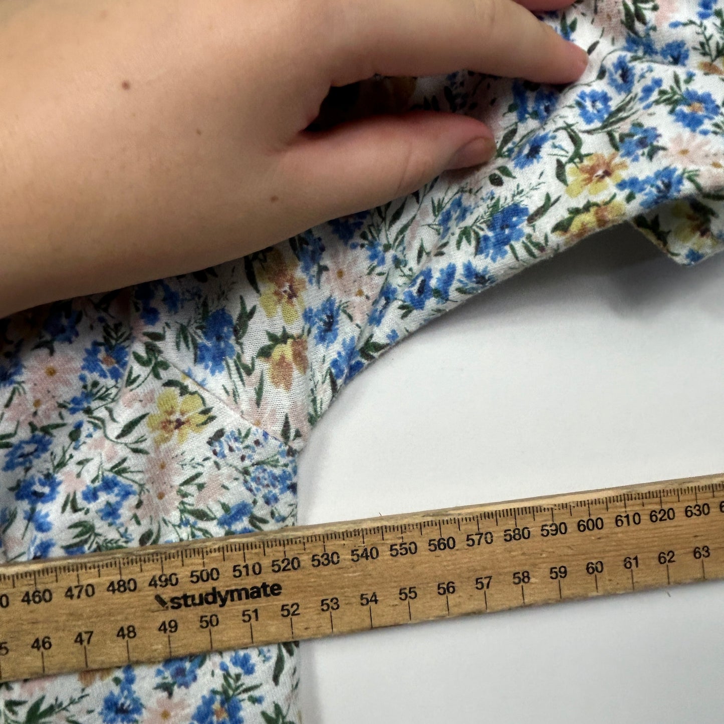 Suzanne Grae Blue & Yellow Floral Midi Dress - Size L