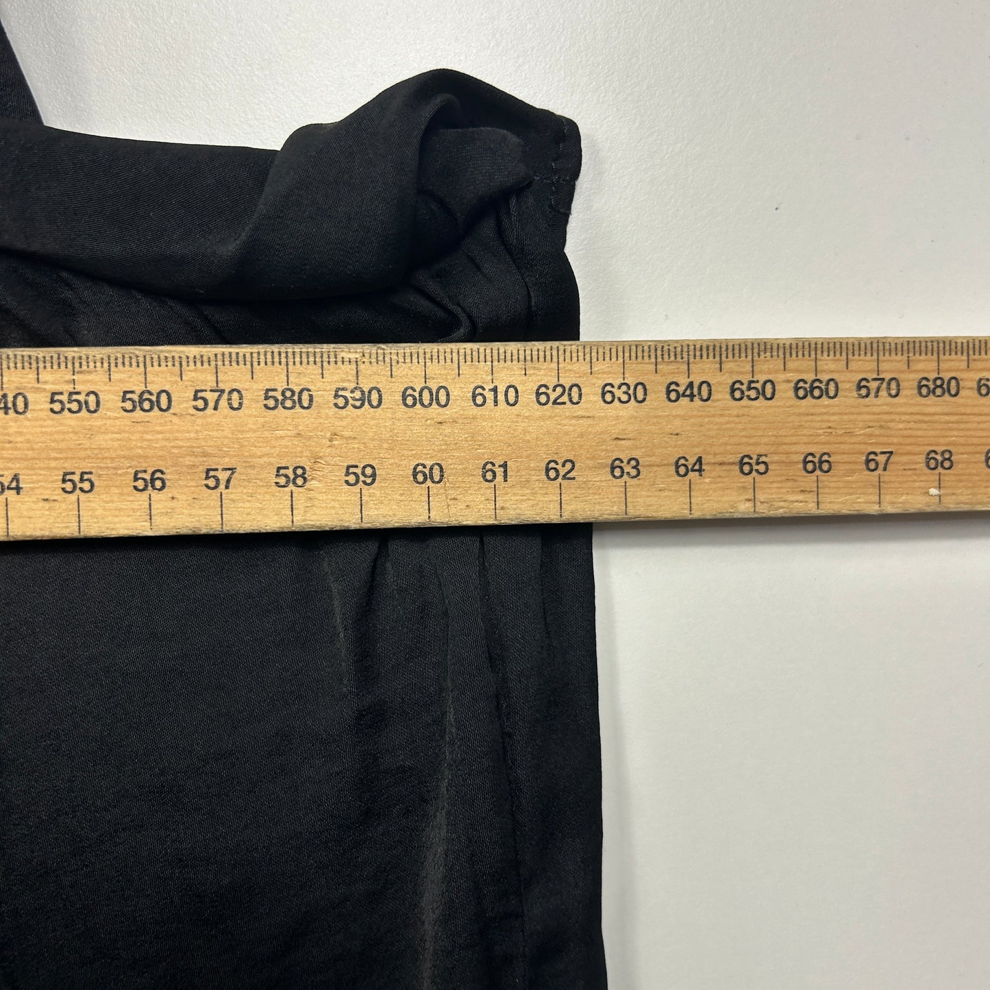 Forever New Top Size 16 Black Off the Shoulder Satin