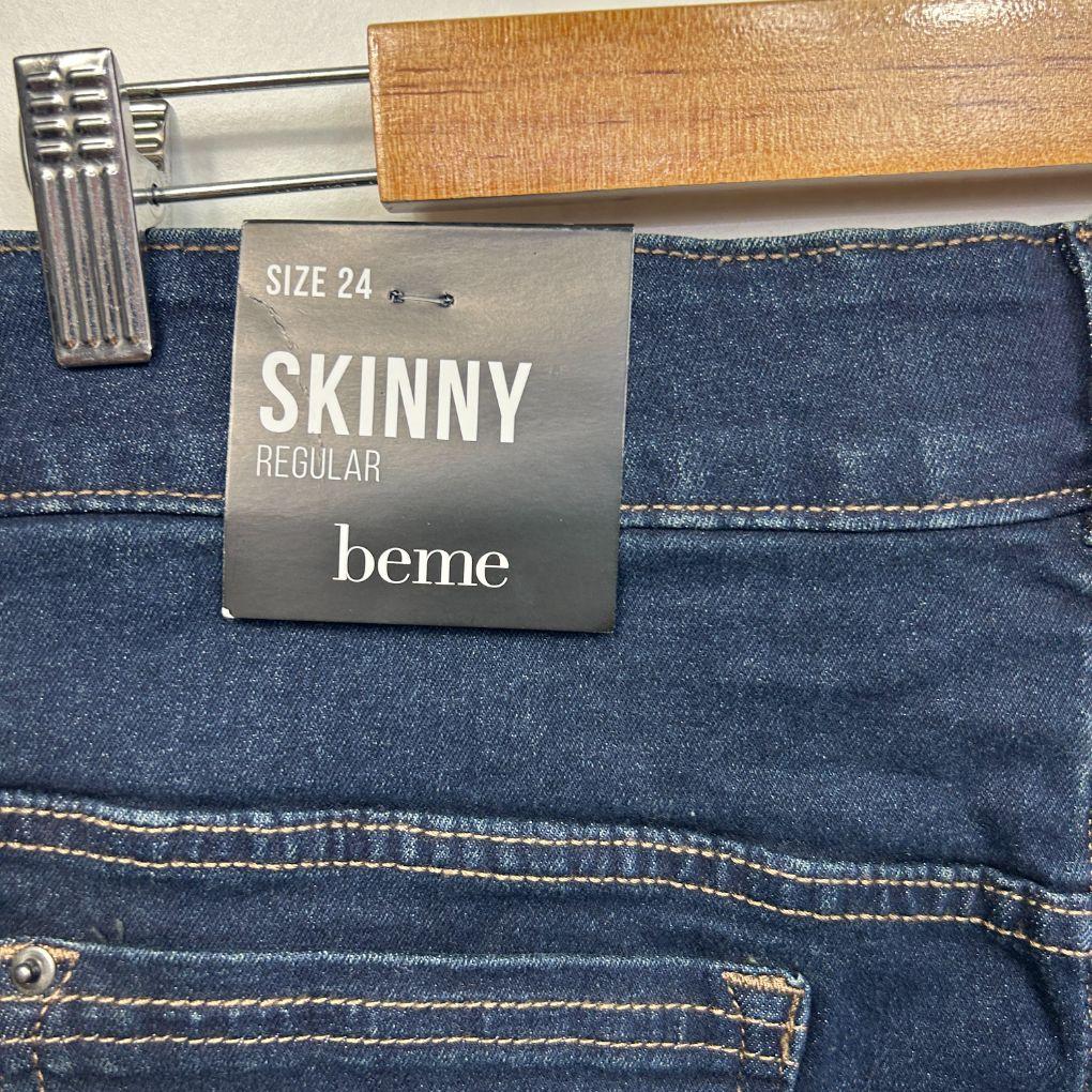 beme Blue Skinny Jeans Dark Wash Jeans - Size 24