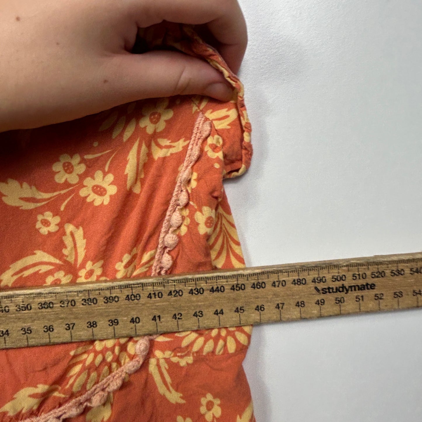 Jaase Coral Floral Boho Print Top - Size L