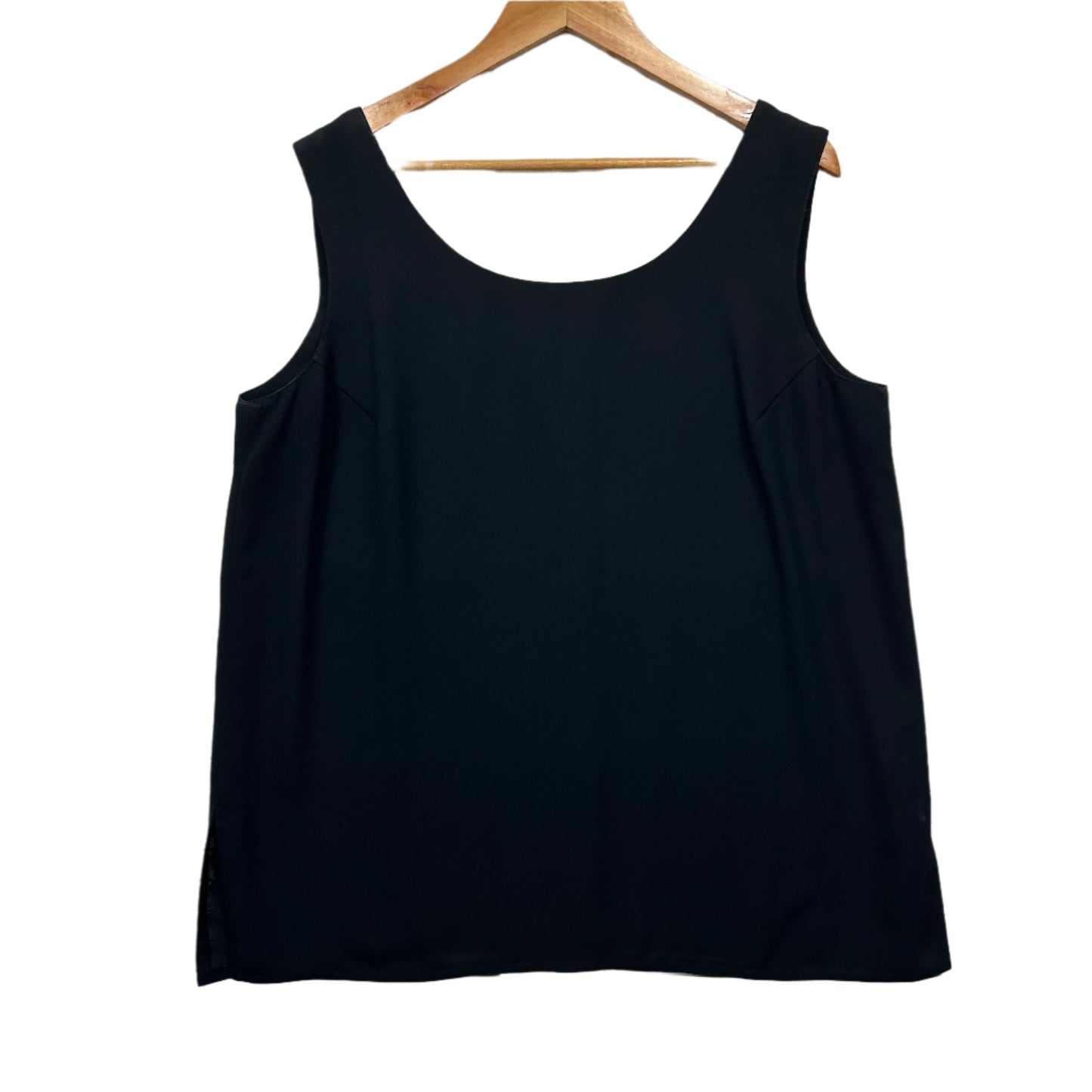 Liz Davernport Top Size 16 Black Sleeveless Made in Australia