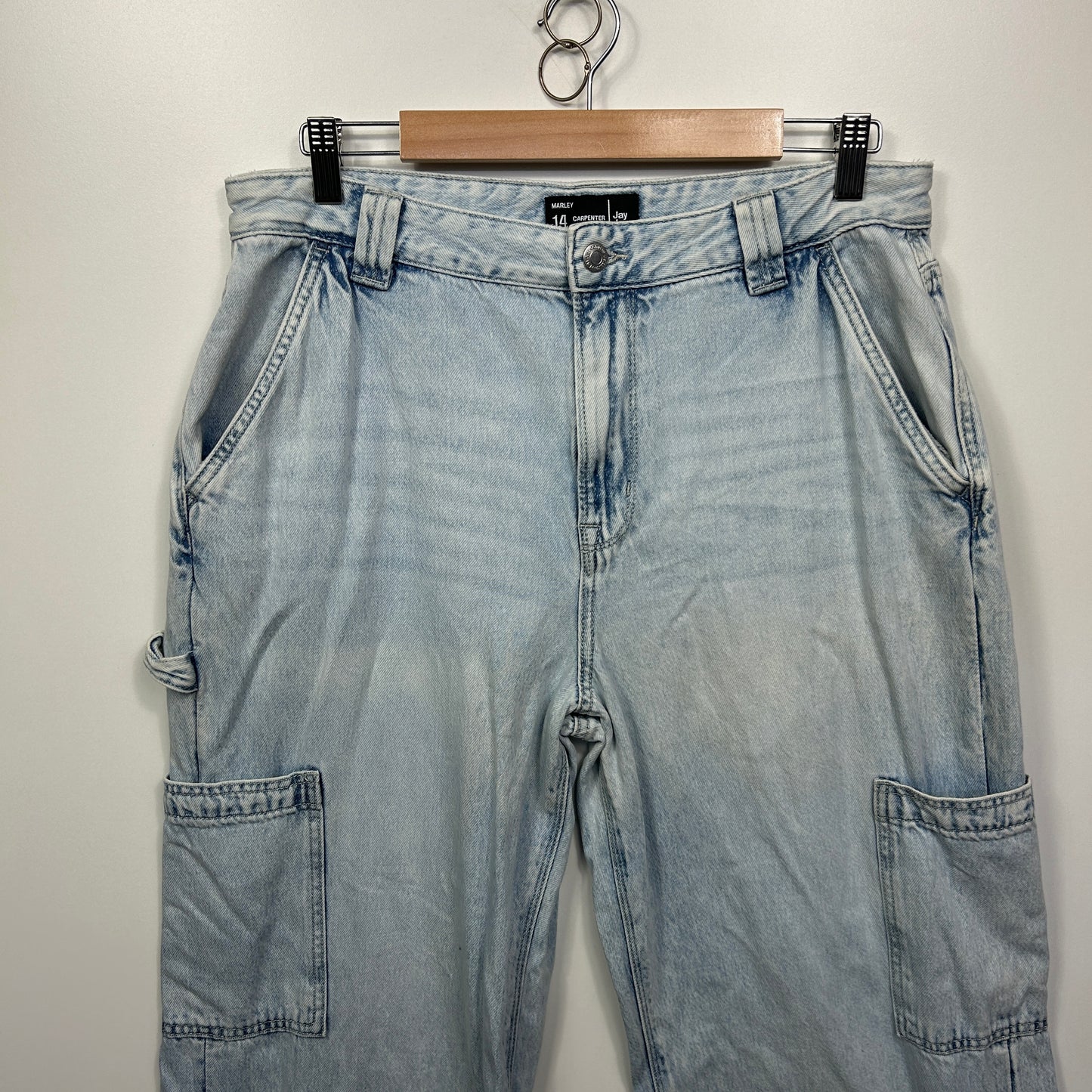 Jay Jays Marley Carpenter Jean Size 14 Cargo Denim Pockets
