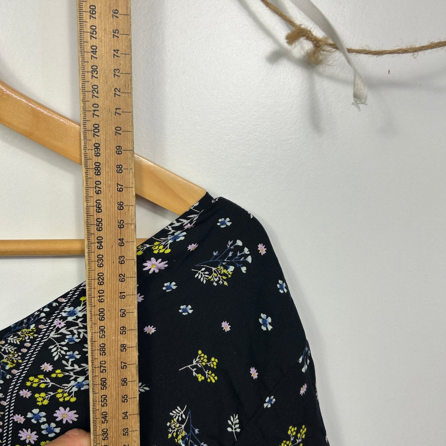 B Collection Black Boho Top - Size 18